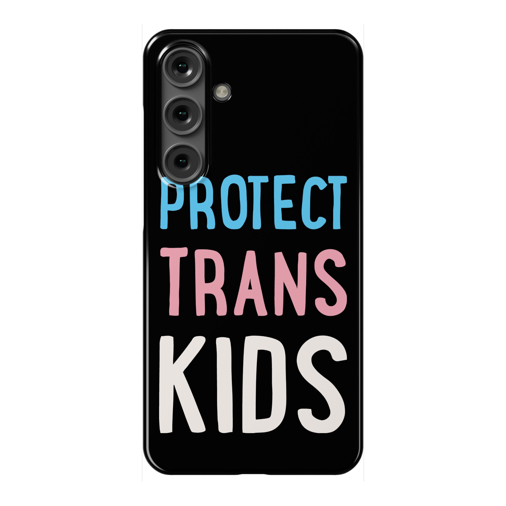 Protect Trans Kids White Print Phone Case